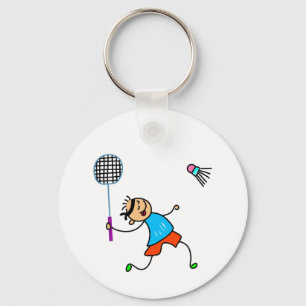 Badminton Kid Keychain
