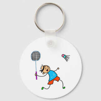 Badminton Kid Keychain