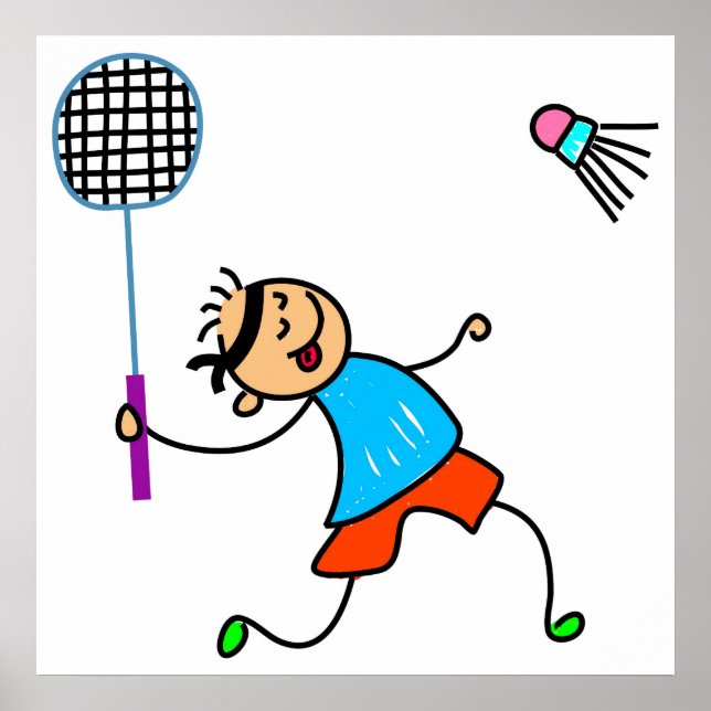 Badminton Kid Poster (Front)