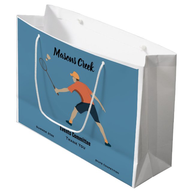 Badminton Large Gift Bag (Front Angled)