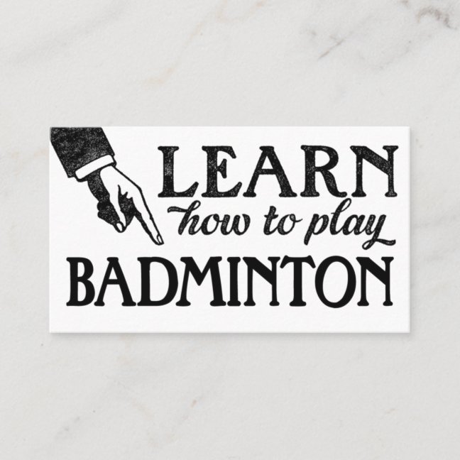 Badminton Lessons Business Cards – Fun Retro Vintage