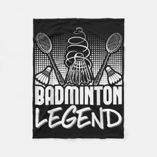Badminton Living Legend Player Sport Shuttle Fleece Blanket