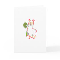 Badminton Llama Card Badminton Llama Card
