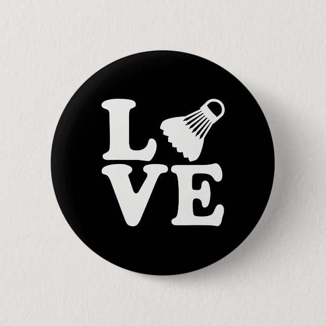 Badminton Love  Button (Front)
