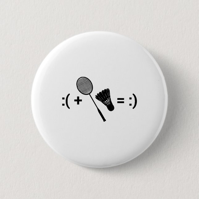 Badminton Love Shuttle Racquet Sport Badminton  Button (Front)