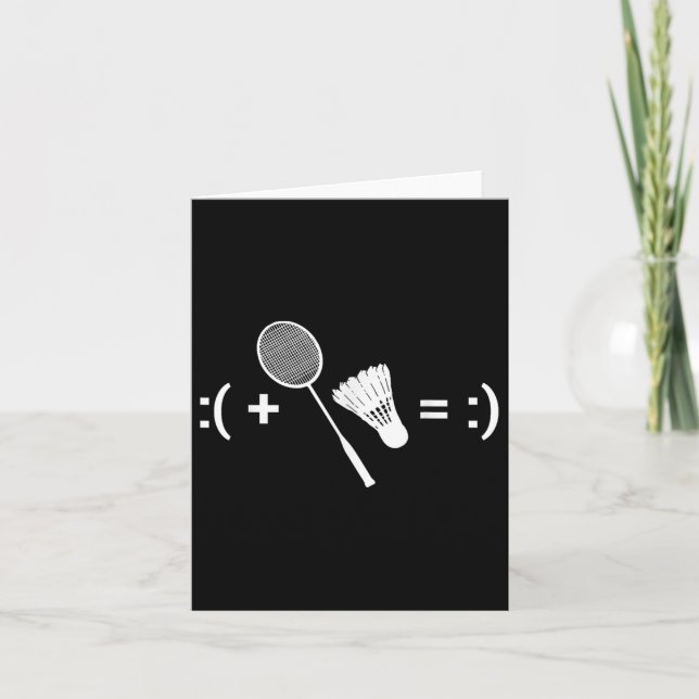 Badminton Love Shuttle Racquet Sport Badminton  Card (Front)