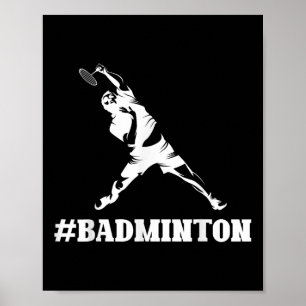 Badminton Lover Funny Sports Player Coach Graphic Poster