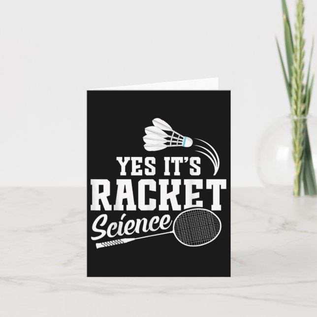 Badminton Match Shuttle Yes Its Badminton Player  Card (Front)