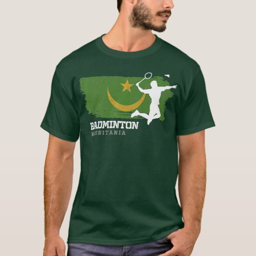 Badminton Mauritania Net Games Player Badminton    T_Shirt