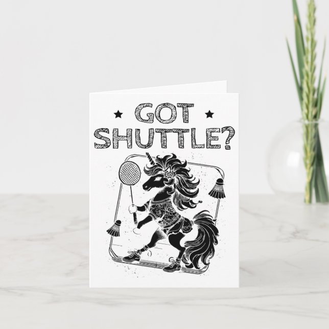 Badminton Mode On Shuttle Racket  Card (Front)