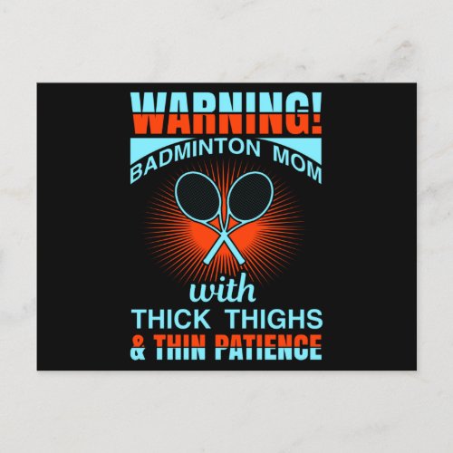 Badminton Mom Postcard