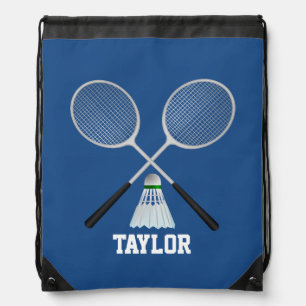 Badminton Name Customize Drawstring Bag