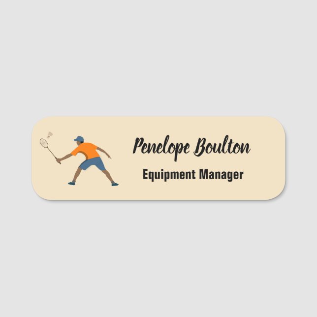 Badminton Name Tag (Front)