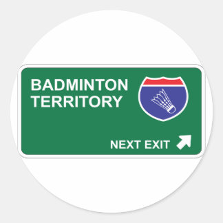 Badminton Next Exit Classic Round Sticker