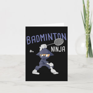 Badminton Ninja Kids Shuttle Boy Badminton Card