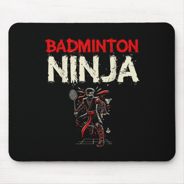Badminton Ninja Shuttle  Mouse Pad (Front)