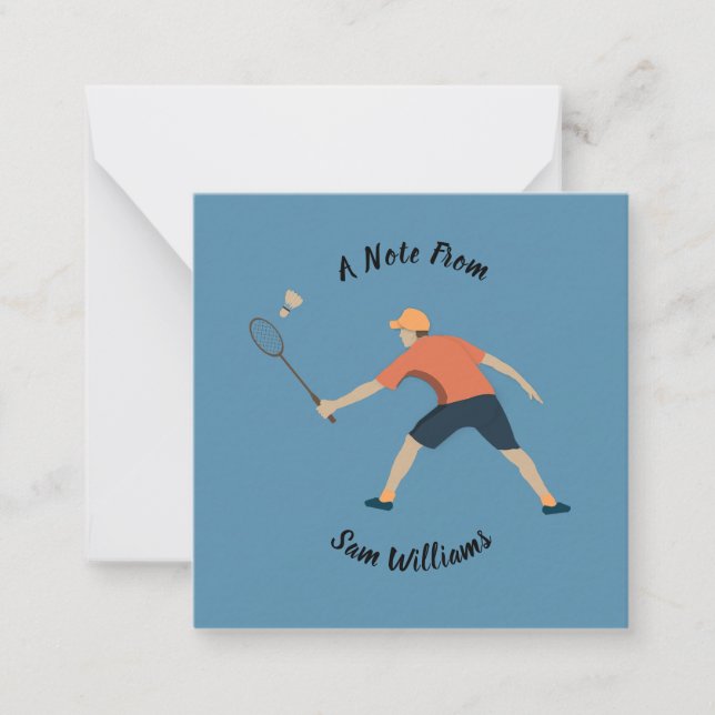 Badminton Note Card (Front)