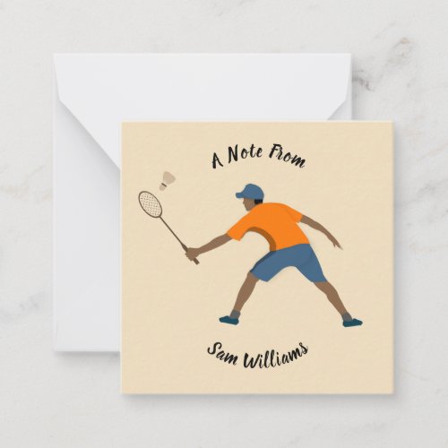 Badminton Note Card