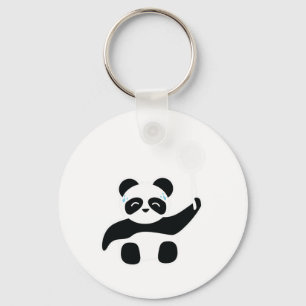Badminton Panda Getting Sweaty Keychain