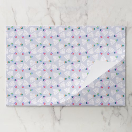 Badminton Paper Placemats, Shuttlecock Birdie Pad