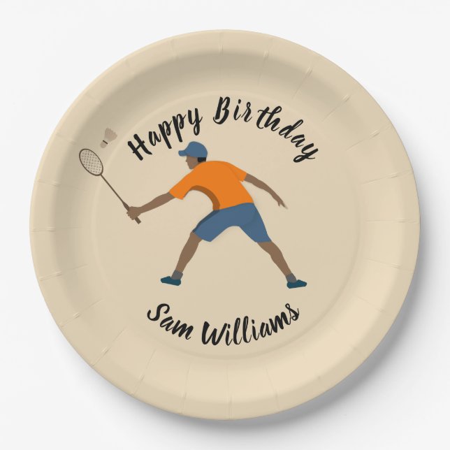 Badminton Paper Plates (Front)