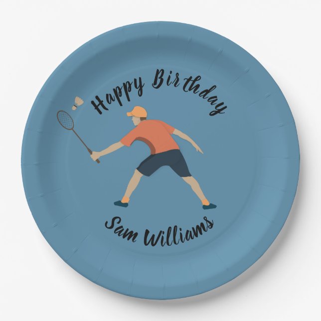 Badminton Paper Plates (Front)