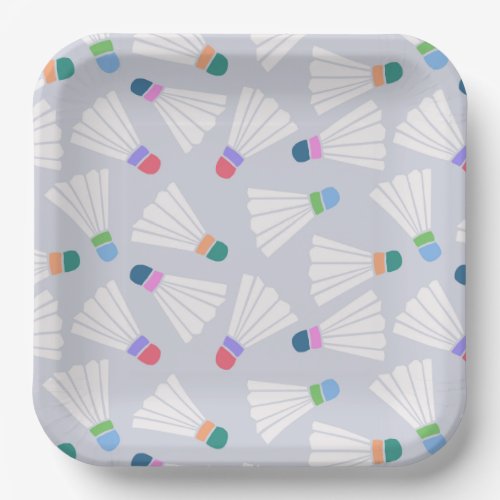 Badminton Paper Plates, Shuttlecock Birdie Plates