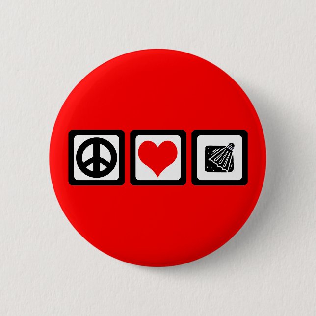 Badminton Pinback Button (Front)