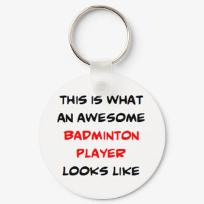 badminton player, awesome keychain