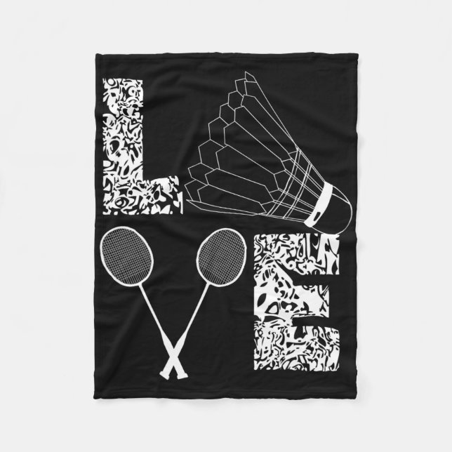 Badminton Player Badminton Lover Shuttle  Fleece Blanket (Front)