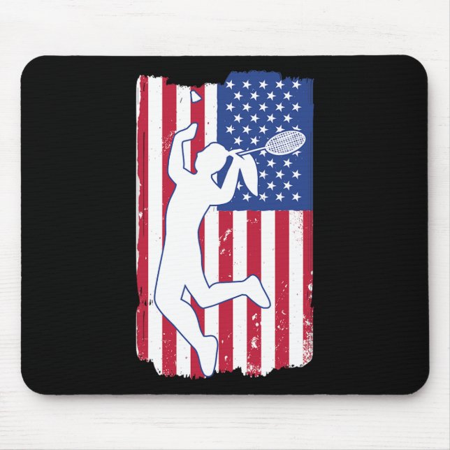 Badminton Player Badminton Usa Team Coach American Mouse Pad (Front)