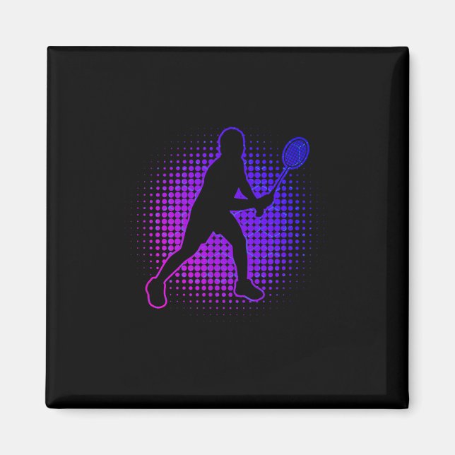 Badminton Player Badminton Womens Squash Shuttle  Magnet (Front)