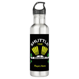Badminton Player Battledore Sports Stainless Steel Water Bottle