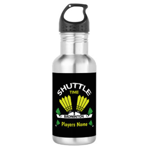 Badminton Player Battledore Sports Stainless Steel Water Bottle