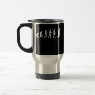 Badminton Player Birdie Shuttlecock Smash Travel Mug