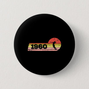 Badminton-player Born 1960 Birthday Vintage Women Button