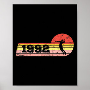 Badminton-player Born 1992 Birthday Vintage Women Poster