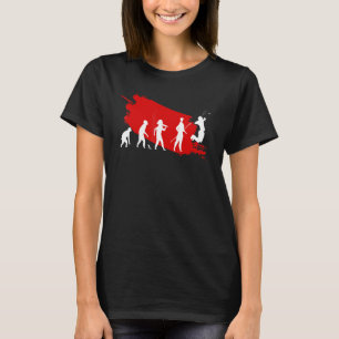 Badminton Player Evolution  Sports Coach Graphic T-Shirt