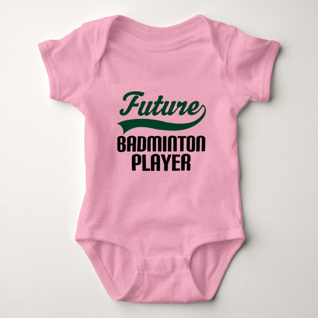 Badminton Player (Future) Baby Bodysuit (Front)