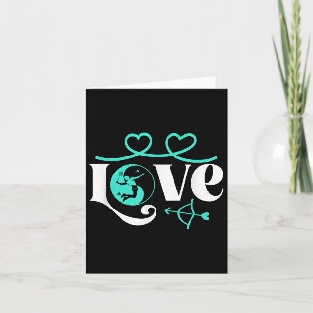 Badminton-player Game Shuttle Yin-yang-love Badmin Card (Front)