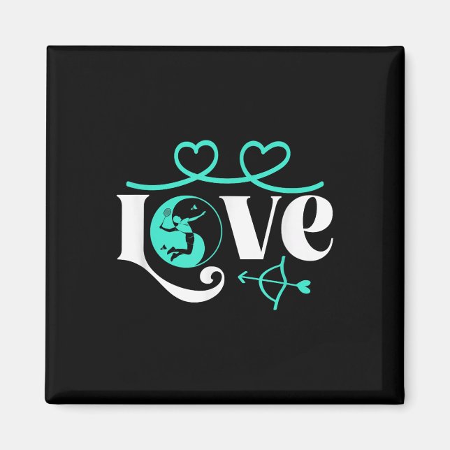 Badminton-player Game Shuttle Yin-yang-love Badmin Magnet (Front)
