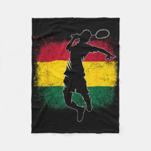 Badminton Player Ghanaian Flag Ghana Fleece Blanket