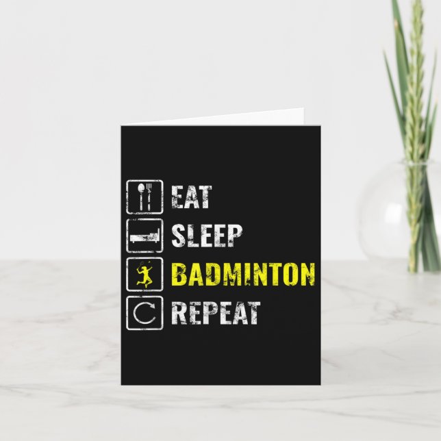 Badminton Player Gift  Card (Front)