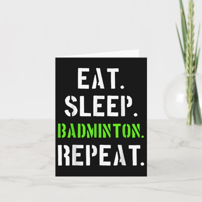 Badminton Player Gift  Card (Front)