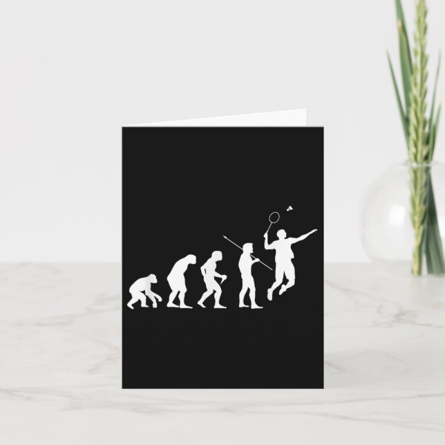 Badminton Player Gift Evolution For Badminton Tour Card (Front)