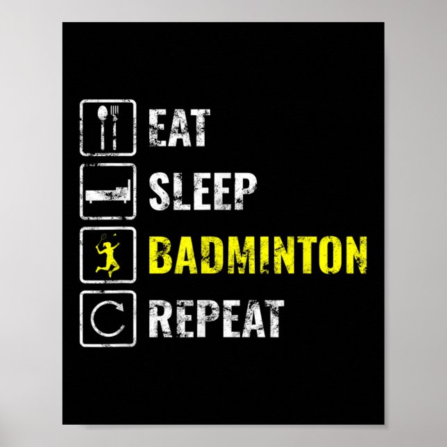Badminton Player Gift  Poster (Front)