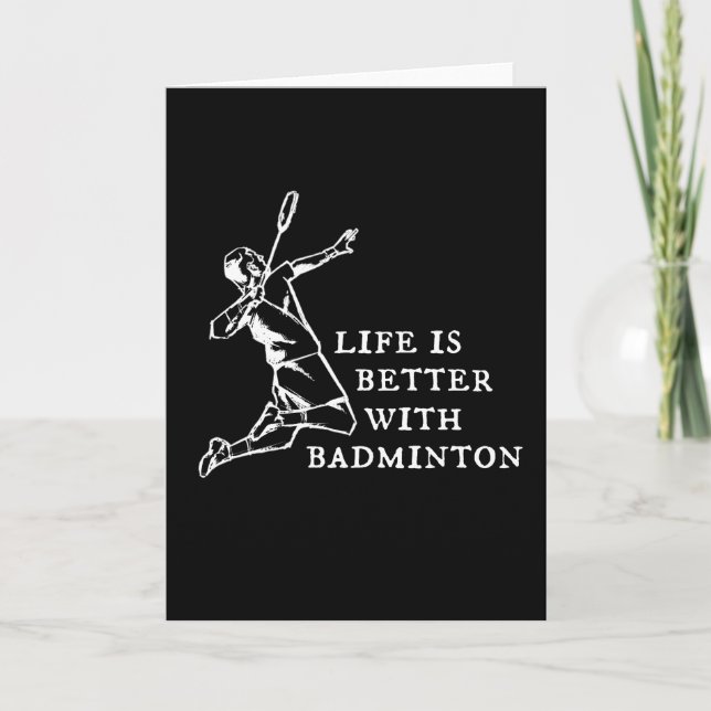 Badminton Player Gifts Card (Front)