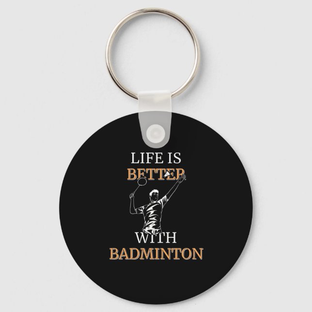 Badminton Player Keychain (Front)