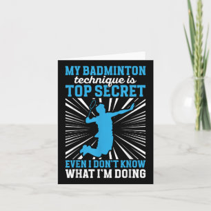 Badminton Player _ My Badminton Technique Card