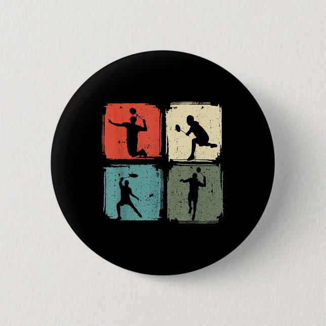 Badminton Player Outfit Badminton Player Shuttle  Button (Front)